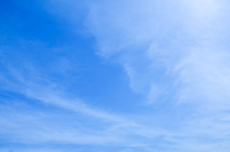 blue sky background and litle white cloudの写真素材
