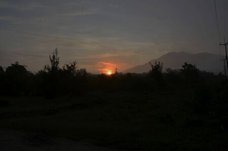 sunrise in the early morningの写真素材