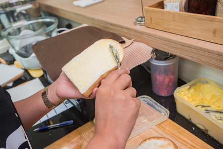 hand made a breadの写真素材