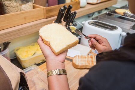 hand made a breadの写真素材