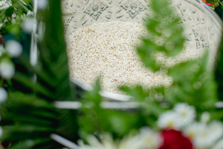 Wedding set up, wedding decoration, ceremony, Thailand weddingの写真素材