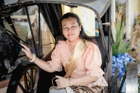 women wear Thailand National Costumeの写真素材