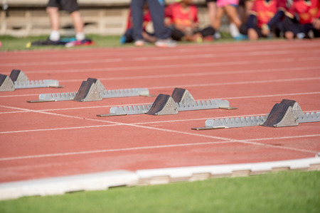 Red running track