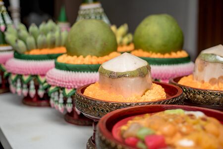 Wedding Dowry, The Dowry Marriage in Thailand, Thailand wedding, ceremonyの写真素材