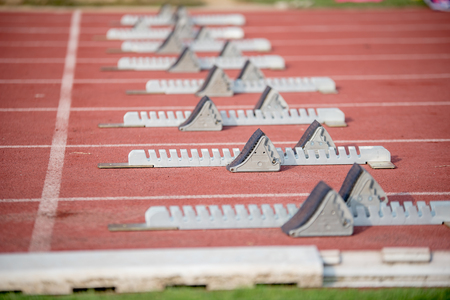 Red running track