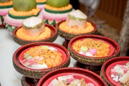 Wedding Dowry, The Dowry Marriage in Thailand, Thailand wedding, ceremonyの写真素材