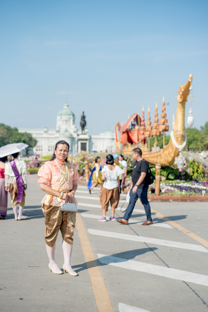 women wear Thailand National Costumeの写真素材