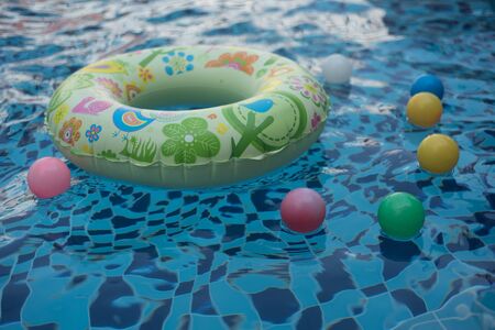 Life ring in swimming pool