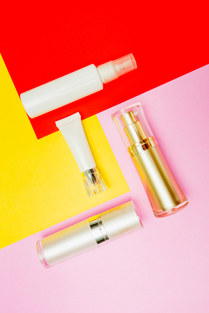 cosmetic product colorful backgroundの写真素材