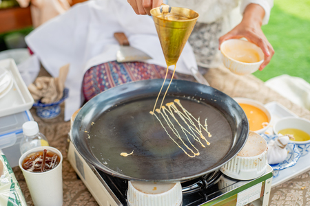 Thai Traditional Dessert, Thai sweets, or Khanom Thaiの写真素材