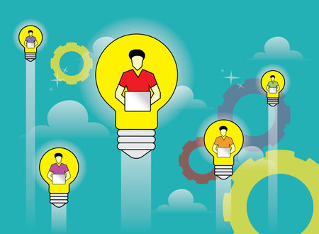 Path to the goal, Business Concept, finishing up, start up, vector