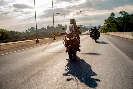 Unidentified rider with motorcycle Kawasaki versys 650 at chaing rai, Thailand. 30のeditorial素材
