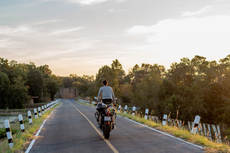 Unidentified rider with motorcycle Kawasaki versys 650 at chaing rai, Thailand. 30のeditorial素材