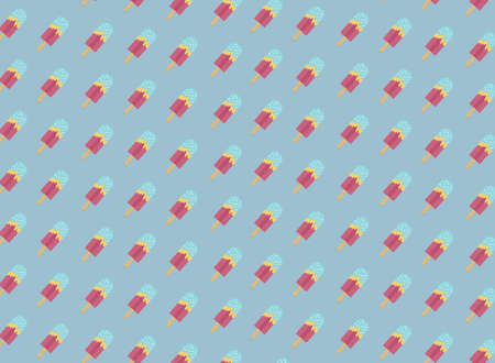 Ice cream seamless pattern, vector