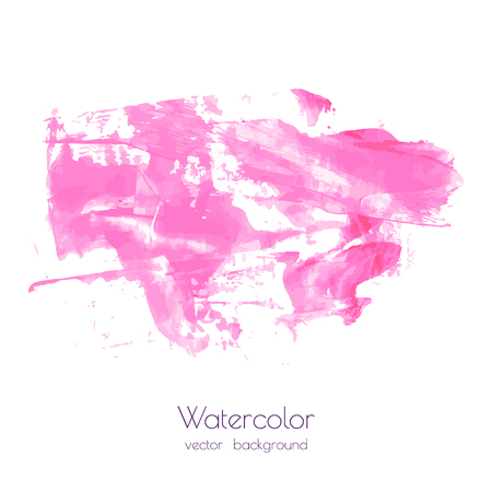 Pink, rose, magenta pastel grunge marble watercolor dry brush strokes texture hand paint on white background. Abstract acrylic pours, fluid art with stains, splashes. Oil frame, place for text, logo.のイラスト素材