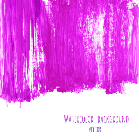 Fuchsia, purple, lilac grunge marble watercolor dry brush strokes texture hand paint on white background. Abstract acrylic pours, fluid art with stains, splashes. Oil frame, place for text, logo.のイラスト素材