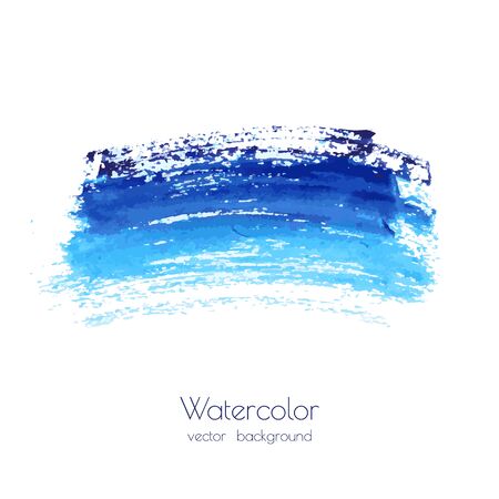 Vector marina, navy blue, indigo watercolor texture background, dry brush stains, strokes, spots isolated on white. Abstract marble frame, place for text . Acrylic hand painted pours, fluid artのイラスト素材