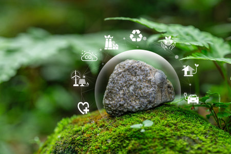 Green Environment Mineral Energy Green Space Justice Law for the Principles of Sustainable Conservation Nature in the Concept of Business, Organization and Industry World Law for Regulations.の写真素材