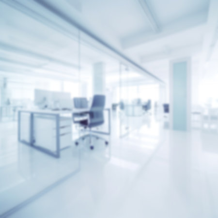 Abstract blur office interior for background - Blur image of business peopleの素材