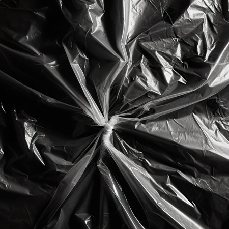 Black plastic bag texture. Abstract background and texture for design and ideas.の素材