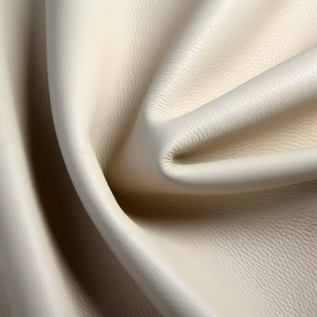 close up of  white satin fabric texture background. studio shotの素材