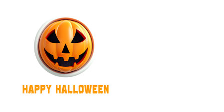 Halloween pumpkin. Happy halloween banner. Vector illustration.の素材