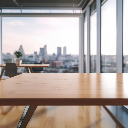 Table Top And Blur Interior of the Background. 3D Renderの素材