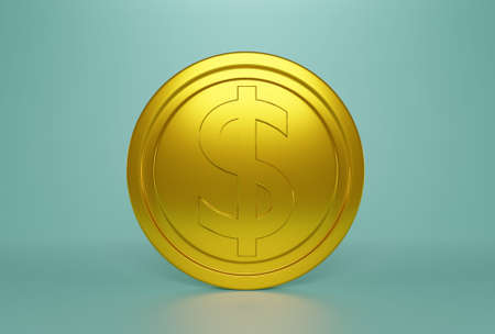 Money coin, Financial and investment ideas, 3d render