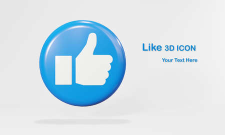 Like 3D icons, Abstract social media, technology design banner. 3d rendering