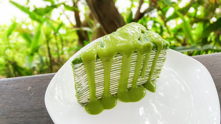 Green tea cake, thousand layers cake