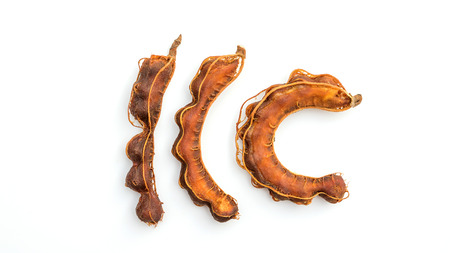 Sweet tamarind on a white background.の写真素材