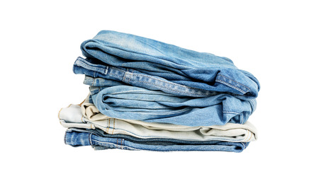 denim on a white background.の写真素材