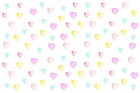 Painting a heart by watercolor on a white background.
