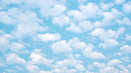 White cloud on a blue sky for a background.の写真素材