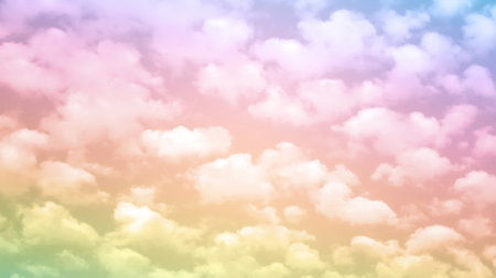 Sweet pastel color of a cloud for a background.の写真素材