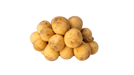 Lansium parasiticum fruit on a white background.の写真素材