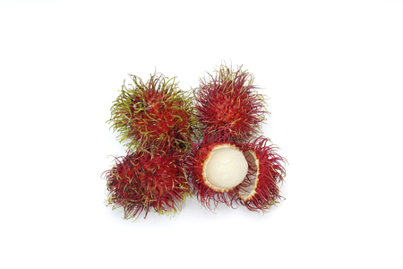 Fresh rambutanの写真素材