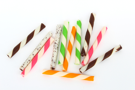 waffle rolls の写真素材