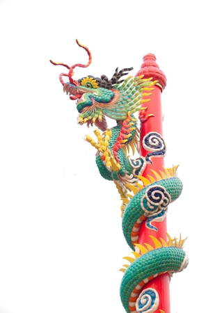 dragon chinese at Thai templeの写真素材