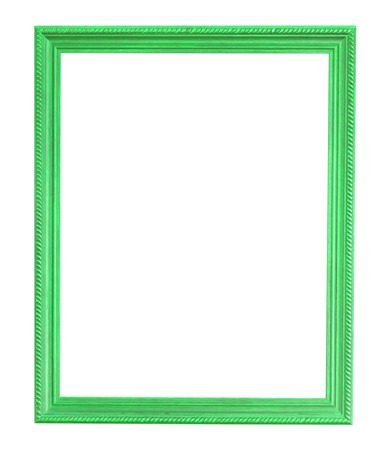 Wood picture frame isolated on white background.の写真素材
