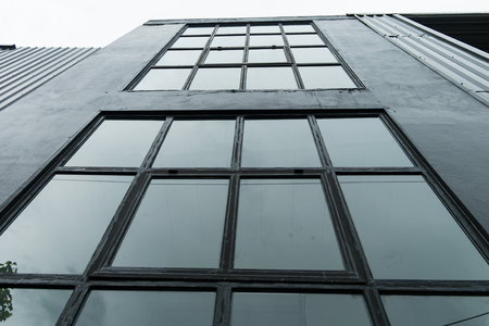 Black building windows.