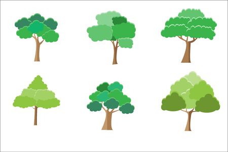Cartoon tree on white background.のイラスト素材