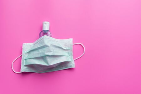 mask for protect Coronavirus, Covid 19 on colorful background. soft focus.の写真素材