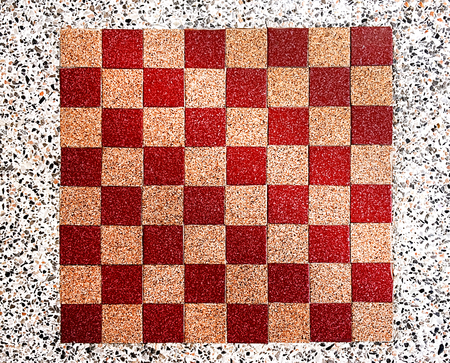 Checkered Board on Table Topの写真素材