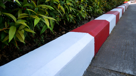 No Parking Red and White Paintの写真素材