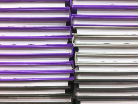 Stacked Hard Cover Notebooksの写真素材