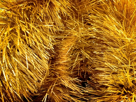 Texture of Golden Plastic Pom Pom Brush for Decoration