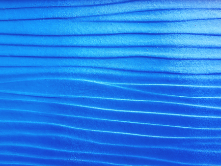 Full Frame Background of Blue Artificial Wooden Wallの写真素材