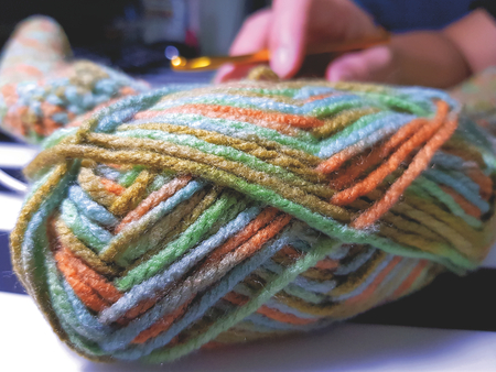 Close up Colorful Yarn for Knitting Hobby
