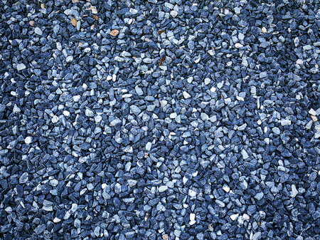 Full Frame Background of Blue Decorative Gravel Stonesの写真素材